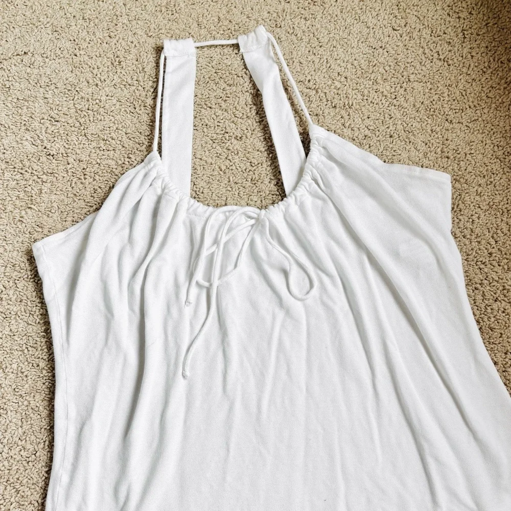 united colors of benetton white halterneck adjustable flowy tank top - Picture 6 of 16
